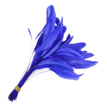 Plumes de couleurs assorties de 4 à 6 pouces, 50-Bleu roi