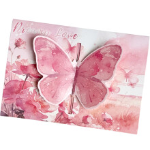 Lovely Foldable Popup Butterfly Card Elegant Design For-pink