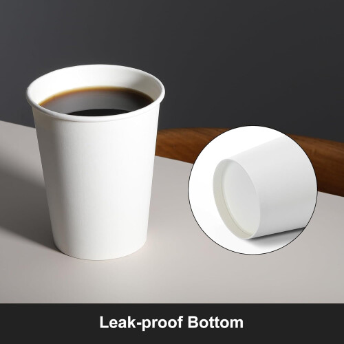 Λευκά χάρτινα ποτήρια 8oz - Συσκευασία των 120 τεμαχίων - Ζεστά & Κρύα Ποτήρια μιας 2