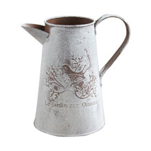 Metal Bucket Flower Vase Vintage Galvanized 1 pc