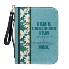 Daisy Flower PU Leather Bible Cover XL for Women and Men