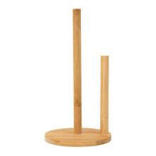 Wooden Paper Towel Holder | Rustic Farmhouse Countertop Stand with Anti-Skid Base | Compatible with Paper Towels, Cling Film & Rags