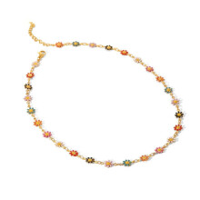 Daisy Flower Necklace Sunflower Design Colorful Floral