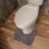 Tapis de bain vert en forme de U 10 x 20 pouces 4