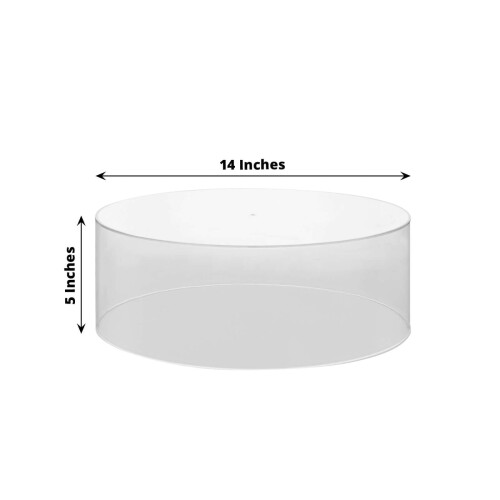 Suporte para bolo redondo transparente em acrílico de 35 cm (14 polegadas) 2