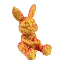 3D Printed Easter Bunny with ???? Bunnies Set - Cute Basket Stuffers and Fun Desk Decor Figurines for Spring Holiday Home, Office or