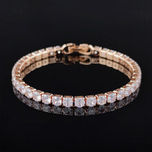 Silver Tennis Bracelet for Women 5mm 17cm 19cm Blue Green