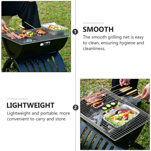 BBQ Grill Mesh Stainless Steel 2 pcs 2