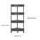 Storage Shelf Box Organizer Plastic 4-Tier Rolling Cart 5