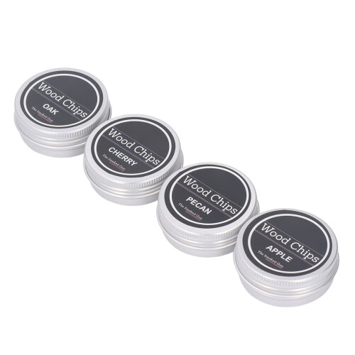 Natural Wood Chip Set for Smoking Drinks & BBQ