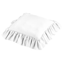 Esszimmerstuhlauflage mit Spitzenbesatz, waschbar-70*150cm Weiß