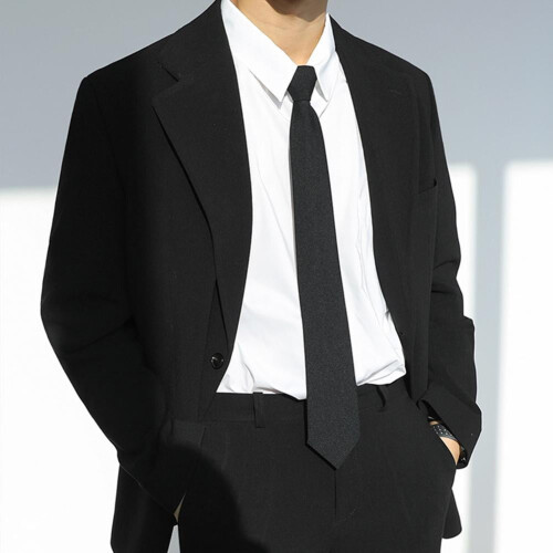 Men's Polyester Silk Skinny Neck Tie – 42 cm 2