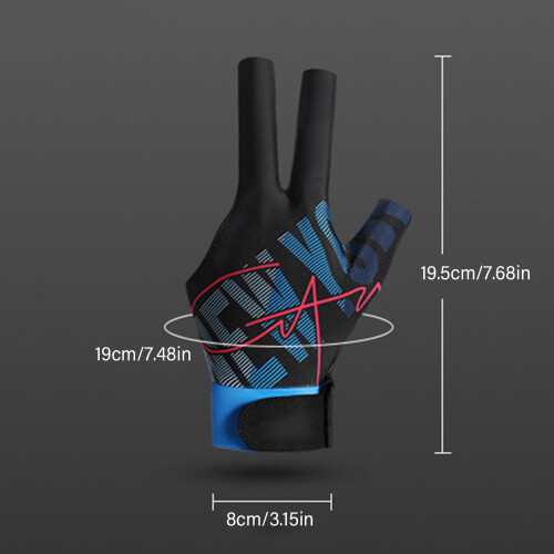Rutschfester Billardhandschuh für Linkshänder, 3-Finger-Design 2