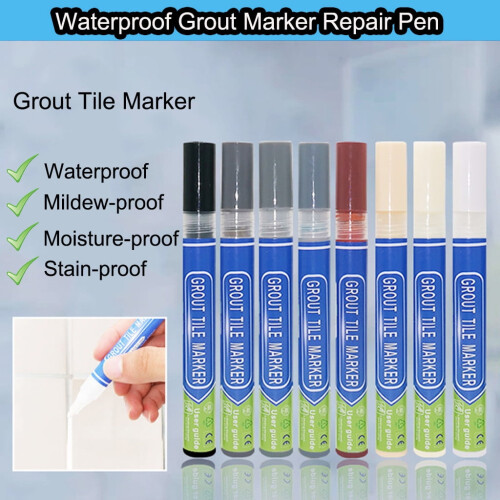 Waterproof Grout Repair Pen Light Gray 1 pc 1