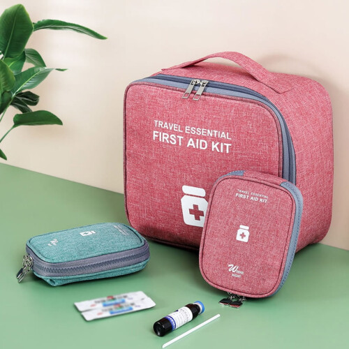 Borsa portapillole da viaggio con scomparto con cerniera e rete. 1