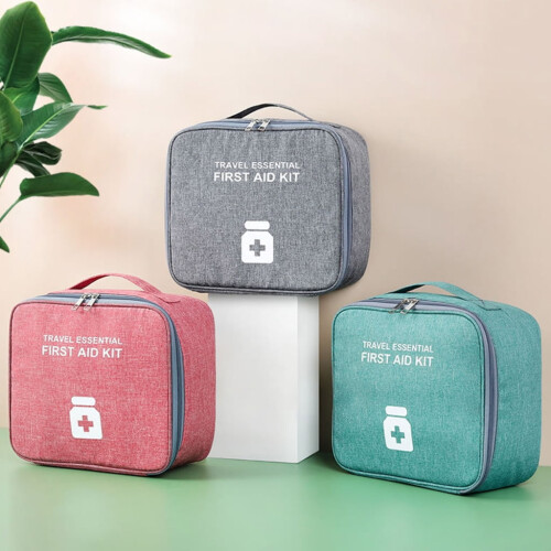 Borsa portapillole da viaggio con scomparto con cerniera e rete. 2