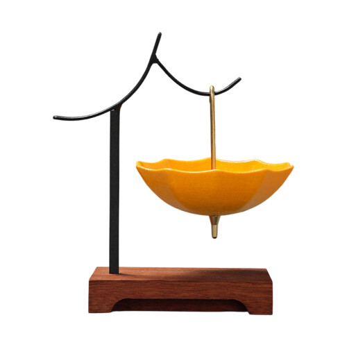 Traditional Style Ceramic Tea Filter Perfect For Chinese-Yellow