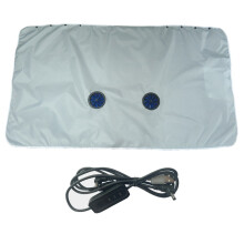 Breathable Polyester Coolings Blanket With USB Power-Light Grey
