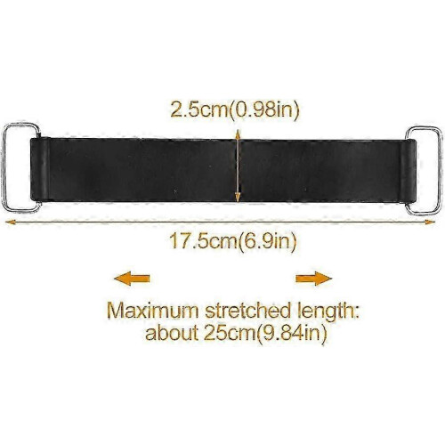 2pcs Rubber Strap, Motorcycle Scooter Stretchable Strap Fixed Holder(black) 1