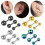 Screw Ball Back Piercing Stud Stainless Steel Ear Stud 4