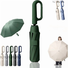 Precisety Folding Umbrella – Auto Open/Close, Windproof, Rain & Sun, Portable Travel Umbrella