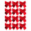 Mini Christmas Tree Bows Red 2.36 Inch 12 Pcs 1