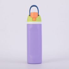 304 Stainless Steel Fitness Sports Vacuum Bottle with handle and straw, Large Capacity Macaron Thermal Mug/16/19/24/32oz