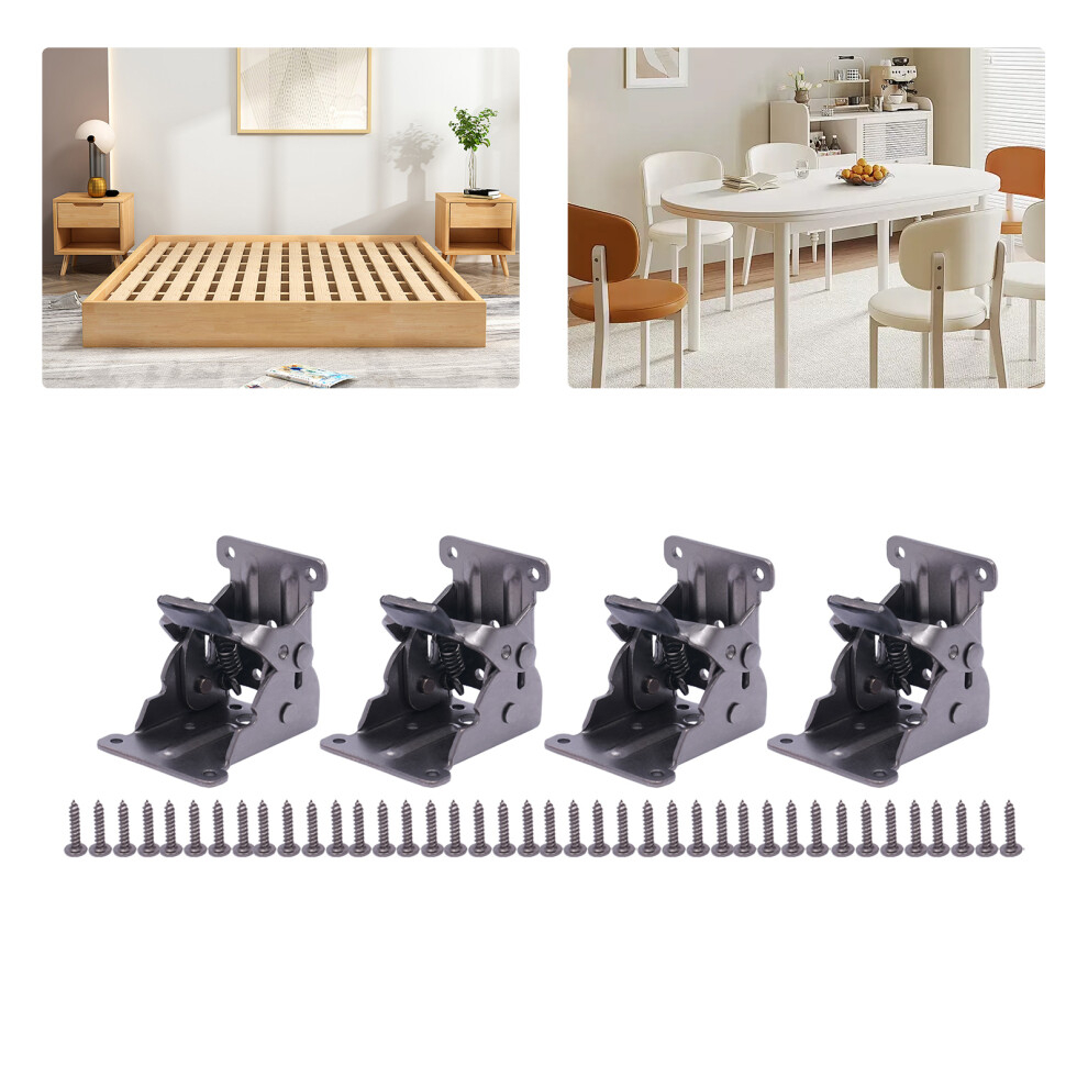 4 Pcs Table Foldable Hinge 0Â°-90Â° Self Lock Extension Support 743169272702