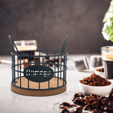 Coffee Pod Holder with Wooden Base – Large Capacity K-Cup