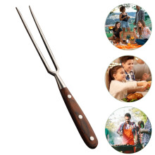 12" Stainless Steel Carving Fork with Wood Handle – BBQ, Grilling & Serving Fork – Compatible with All Standard Grills