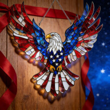 Patriotic Ornament, Memorial Day 4th of July Independence Day Red White Blue Tree Ornaments for Holiday Veteran Day Tree Decorations