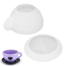 Kjærlighets tekopp silikonform DIY håndlaget gips sement kaffekopp