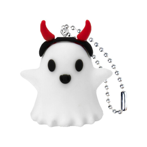 Halloween keychain set rubber pumpkin bat cat 3 pcs