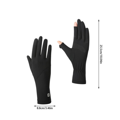 Dame UPF solbeskyttelseshandsker Ice Silk touchscreen 1