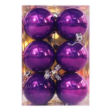 Christmas Tree Balls Purple 5cm 12Pcs