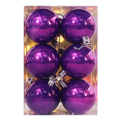 Christmas Tree Balls Purple 5cm 12Pcs