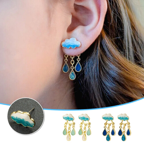 Cloud Rain Stud Earrings Freshwater Drop Jewelry