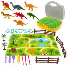 (1 Kg - Playset 2) 1 Kg Sand Playset for Kids, Road Play Mat - 31 PCs