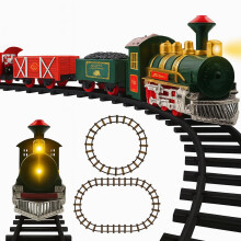 (12 Pieces) 12 Pcs Electric Train Kids Set with Light & Sound