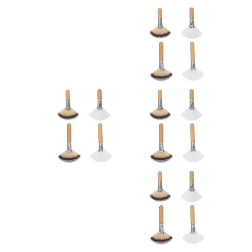 16Pièces Outils Nylon Fan Brosses Assorties