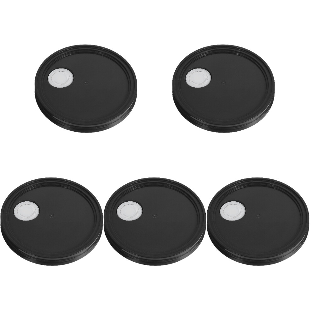 5Pcs Black Plastic Drum Caps Durable Oil Barrel Seal Lids 3763865458047