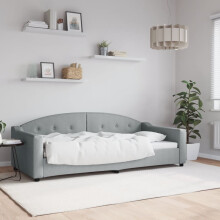 vidaXL sovesofa lysegrå 90x200 cm stofbetrukket