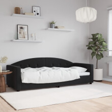 vidaXL sovesofa sort 80x200 cm betrukket med fløjl
