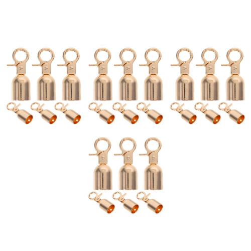 24Pièces Clips Métalliques Dorés Pour Ropes De