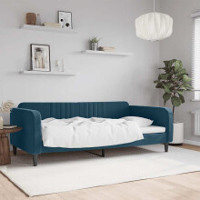 vidaXL sovesofa blå 100x200 cm betrukket med fløjl