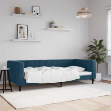 vidaXL sovesofa blå 90x200 cm betrukket med fløjl