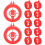 Plastic Oil Barrel Caps Drum Lids Red 12pcs 1