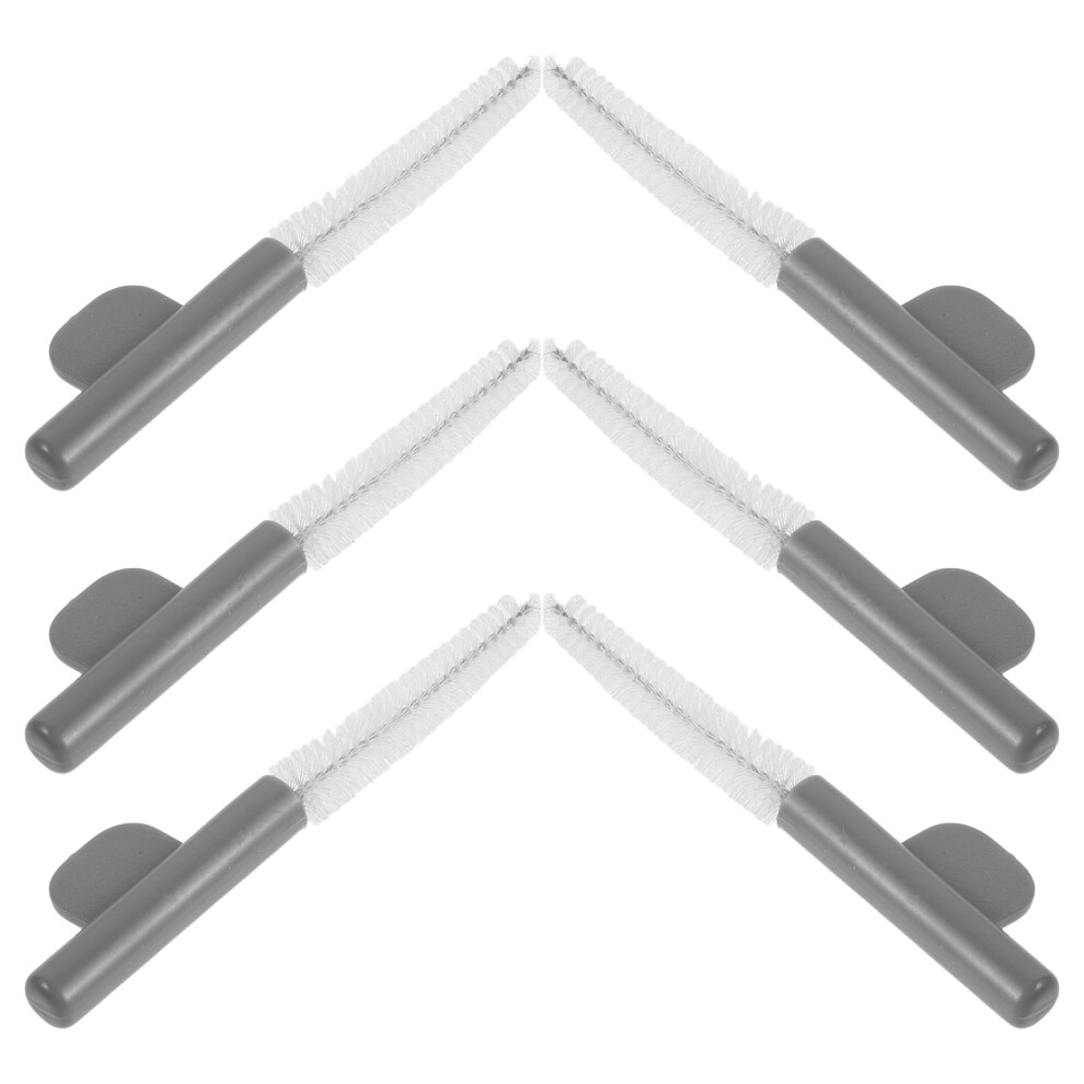Totority Grey 6Pcs Hearing Aid Maintenance Brushes With Soft Nylon Bristles In
