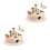 2Sets Versatile Soccer Birthday Cake Toppers with Durable Silicone 1