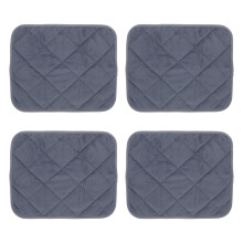 4Pcs Ultra Soft Light Grey Self Heating Cat Mat Thermal Pet Bed Pad